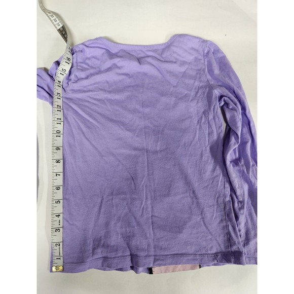 The Place Girls Size Large 10-12 Purple Bling Paris Design Pullover T Shirt - Picture 6 of 8